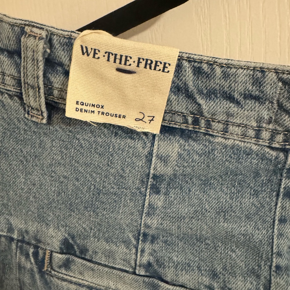 We The Free Light Blue Wide Leg Flare Jeans - Picture 6 of 6